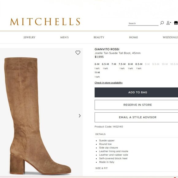 Gianvito Rossi 38.5 Joelle Suede Knee High Tall High Heel Boot 70mm Camel - Picture 2 of 16